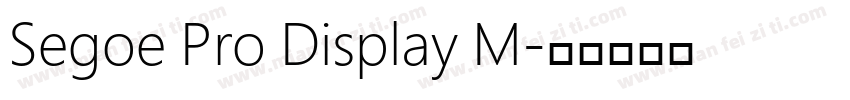 Segoe Pro Display M字体转换
